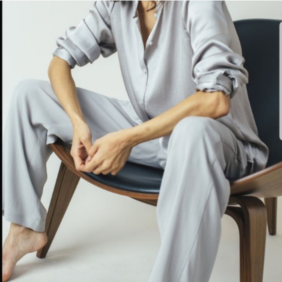 Eileen Fisher Pants - Eileen Fisher Grey Linen Pants